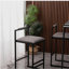 Tabouret de bar avec dossier, ensemble 2 pièces, tabouret de bar rembourré avec repose-pieds