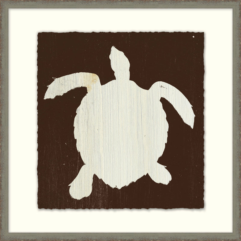 Tortue de mer, collection Cabin, impression sur papier encadré