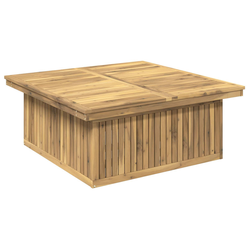 Solid Wood Coffee Table, White, 75cm H x 108.5cm W x 110cm D, White, White