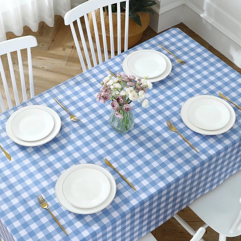 Nappe rectangulaire en vinyle, nappe 100% plastique imperméable Buffalo Gingham