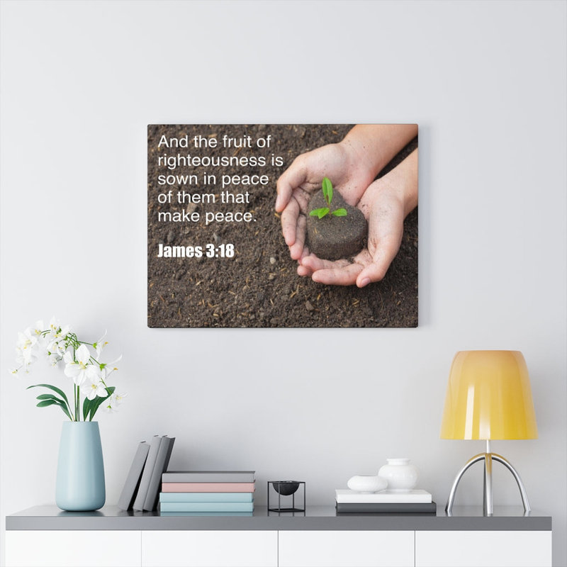 Fruit Of Righteousness James 3:18 - Wrapped Canvas Print, 46cm H x 61cm W