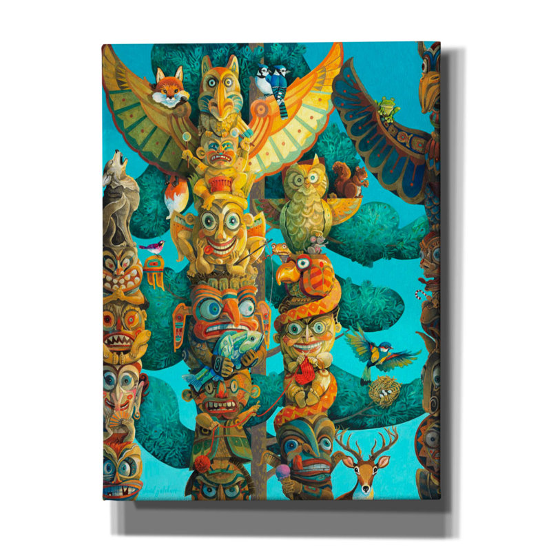 «Whimsy Poles» par David Galchutt, art mural sur toile, H 54 po x l 40 po x P 1,5 po