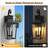 2 - Light 𝟮𝟬-𝗜𝗡𝗖𝗛 Black Iron Clear Tempered Glass Outdoor Wall Lantern with Dusk to Dawn-1596594147