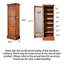 Armoire à chaussures en bois massif de style américain avec miroir pour le rangement-2002805469