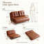 Canapé-lit convertible 44,5 po 3-en-1 avec dossier réglable à 5 positions, chaise longue compacte moderne et rangement intégré pour un confort polyvalent.