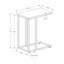 Table d'appoint, en forme de C, bout, côté, collation, stratifié, métal, contemporain, moderne-946534281