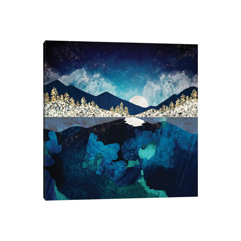 «Midnight Water», reproduction d'impression, Toile tendue, Pas de tapis, H 12 po x l 12 po x P 1,5 po