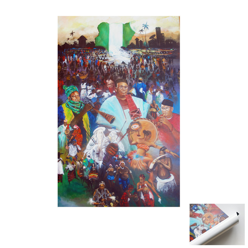 Print on Canvas, 60 cm H x 40 cm W, White Floater Framed