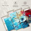 Avery - abstrait rouge et bleu-106052111