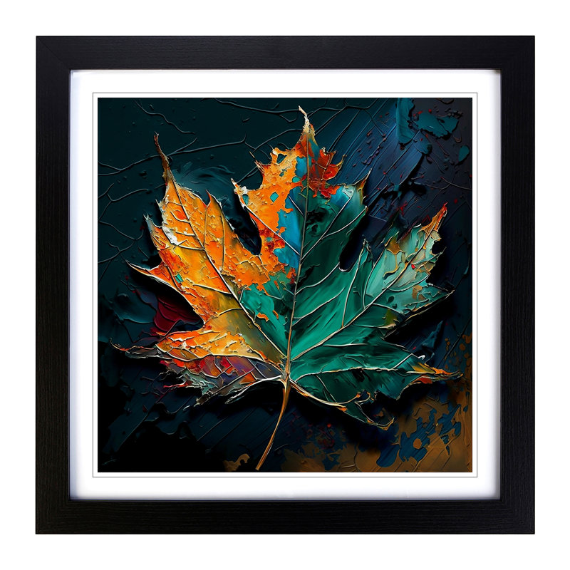 Single Picture Frame Print on Wood, Black Framed