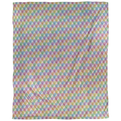 Tissu cube en arc-en-ciel