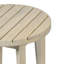 Table d'appoint d'extérieur carrée en bois d'acacia de 16 po, finition blanc clair, table de bout de patio portable pour jardin, balcon, bord de piscine