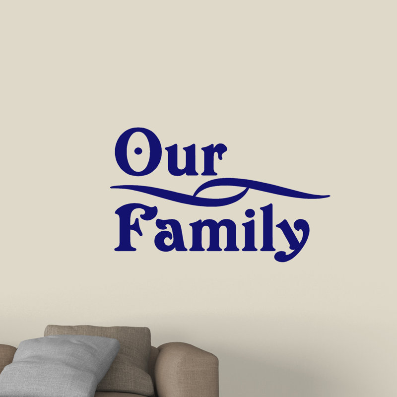 Adhésif décoratif «Our Family», Bleu marine