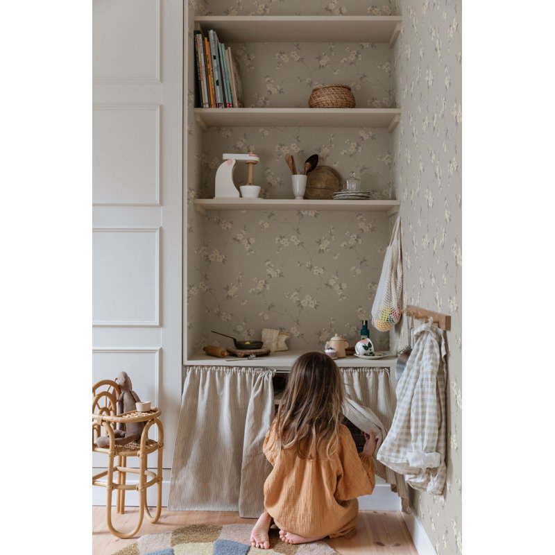 Villa Dalaro 2 Engla 33' L x 20.8" W Wallpaper Roll, Mineral Grey