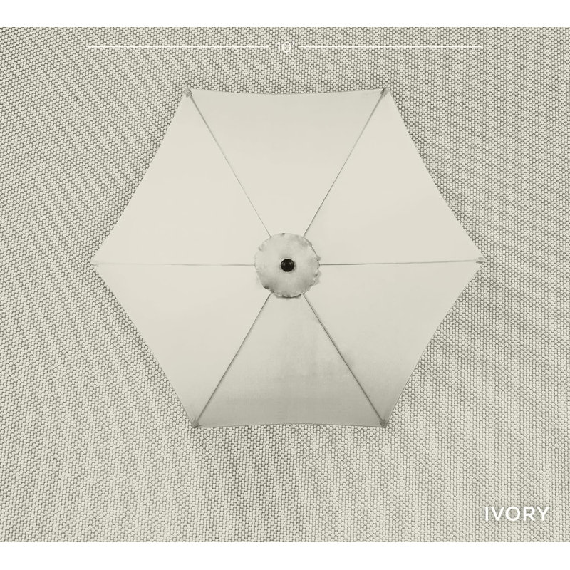 Parasol de terrasse en polyester à énergie solaire 10 pi avec éclairage à DEL avec inclinaison et tissu résistant aux rayons UV