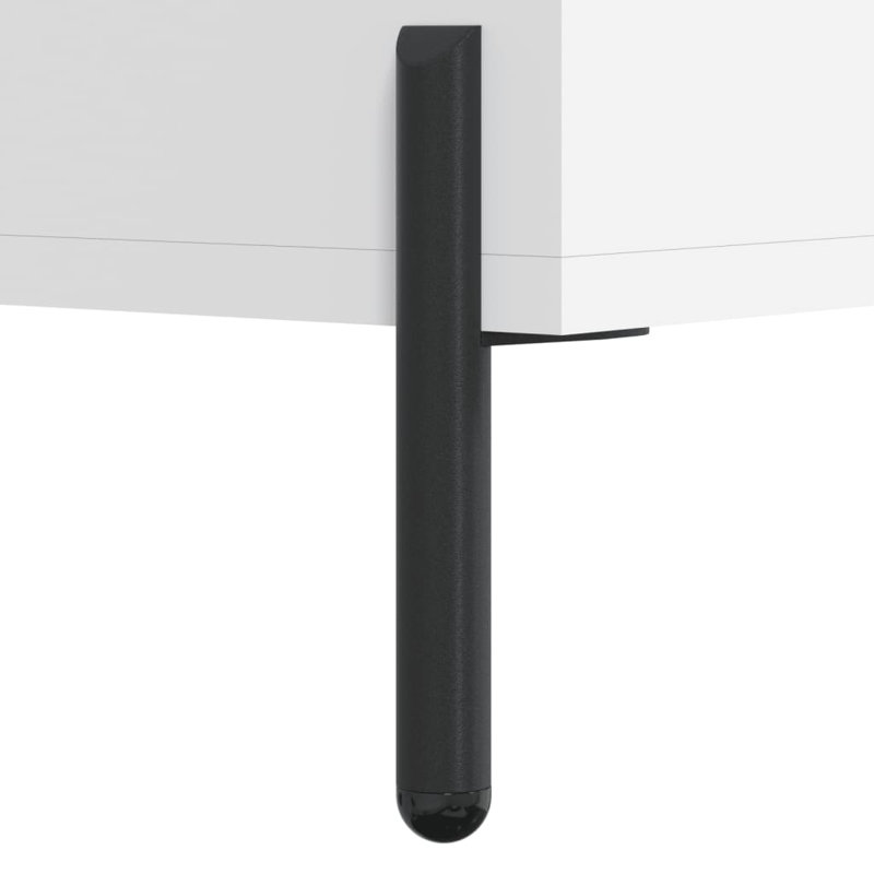 Mevsud 40cm W Iron Bedside Table, White