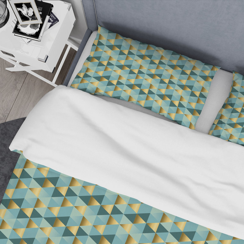 Ensemble de housse de couette de style mid-century dynamics v, Housse de couette double / grand et 2 taies décor