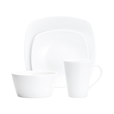 Noritake Colorscapes Swirl 4-Piece Square Place Setting, Service for 1