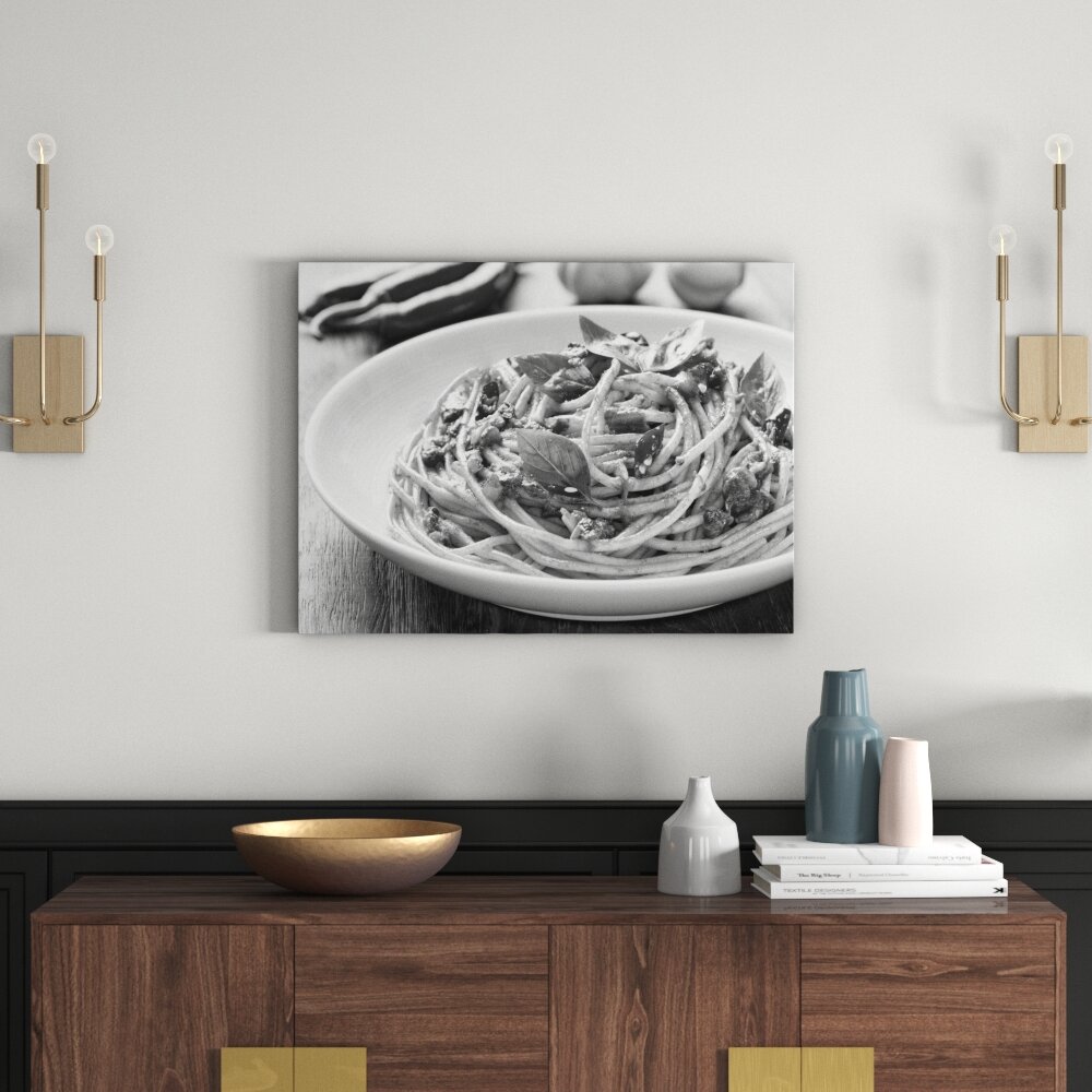 Leinwandbild „Rustikale italienische Spaghetti“, Fotodruck