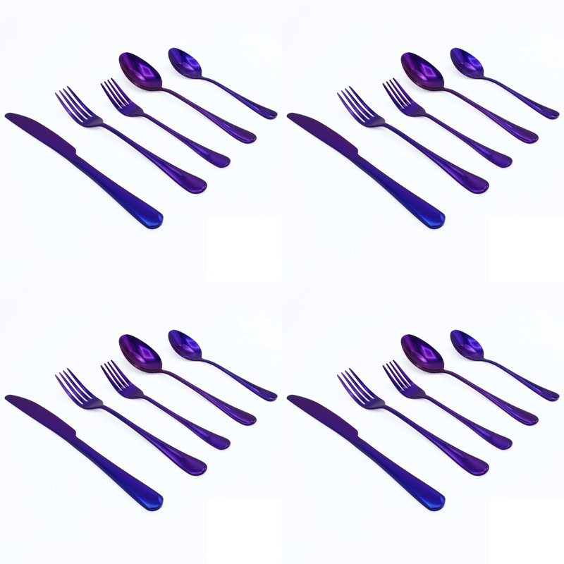 Ensemble de couverts 20 pièces Louli, Mauve