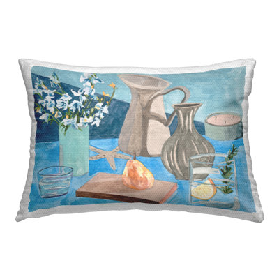 Still Life with Vases Outdoor Printed Pillow by Melissa Wang