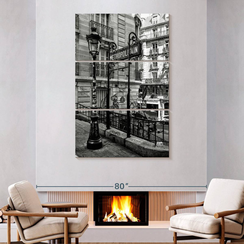 Sireci Black Metropolitain Paris, 74" H x 48" W