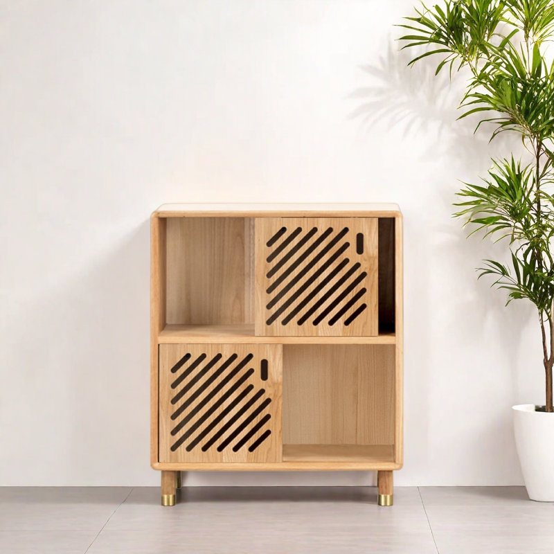 Modern versatile bookcase, (2 shelves) 32.2"H x 26.7"W x 12.5"D