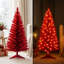 Arbre de Noël rouge de 4 pieds pré-éclairé, mini sapin de Noël décoratif pliable de qualité supérieure, avec 50 lumières blanches chaudes, 122 branches, assemblage facile en trois sections, parfait pour le salon, la salle à manger ou la chambre à coucher-259099251