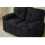 Ensemble de salon 3 pièces avec canapé en tissu noir-18149529