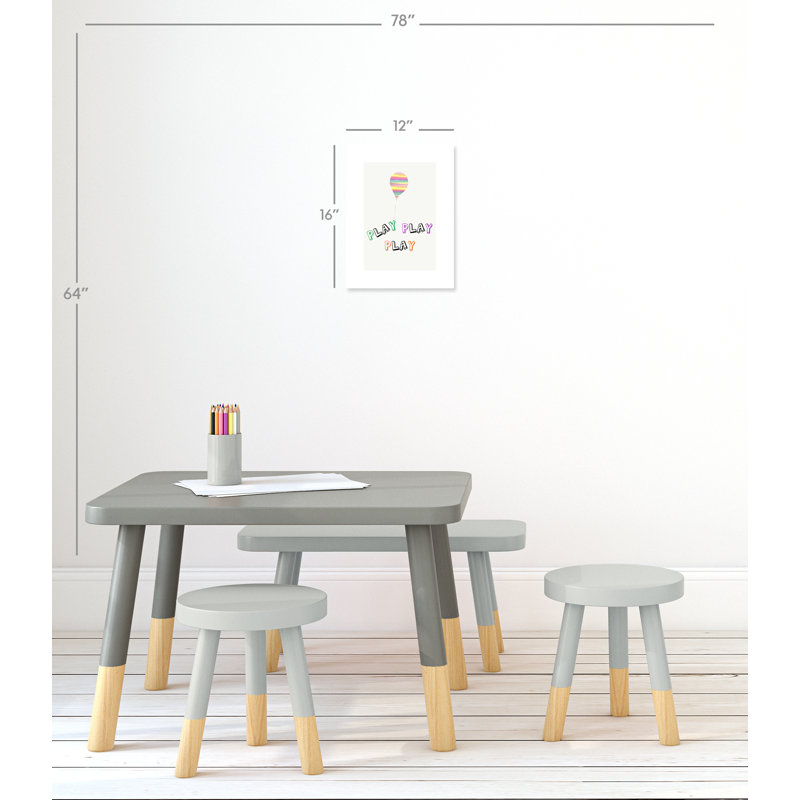 Play Play Play Paper Print, 16" H x 12" W x 1" D, Paper