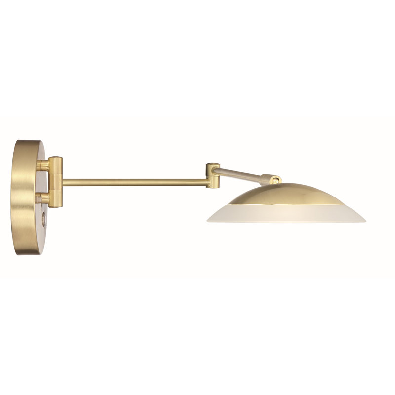 Millsaps LED Swing Arm Sconce, Satin Brass