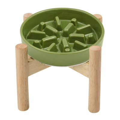 Ceramic Slow Feeder Dog Bowls, Slow Eating Small Breed, Ceramic Cat Raised Slow Feeder Dog Bowls Large Breed, Ceramic Maze Dog Food Bowl Stands Medium