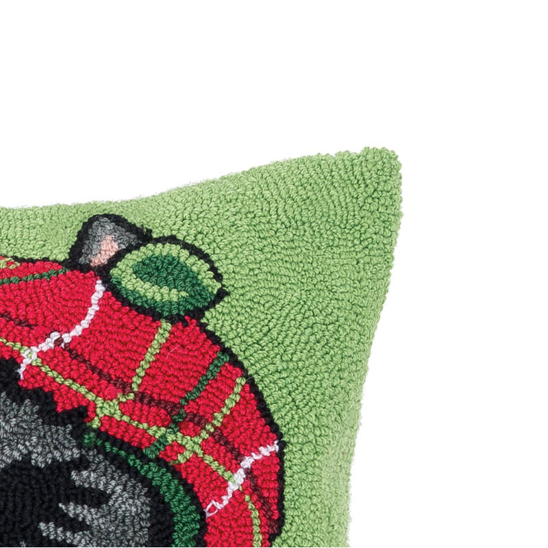 Scottish Terrier Hooked Throw Pillow