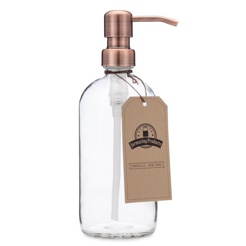 Distributeur de lotion en verre, Cuivre / transparent