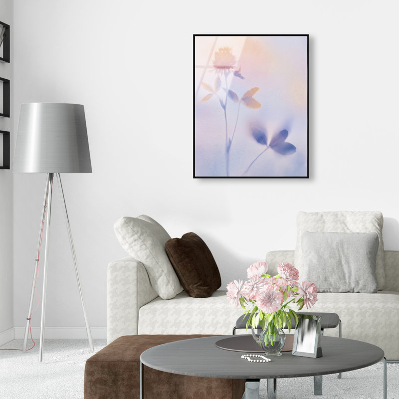 Lavender Shadows II Print, 31"H x 37"W, Black Floater Frame