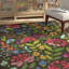 Tapis brun / vert en laine crocheté à la main Brooklington-22283498