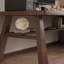 Bureaux rectangulaires en bois massif brun clair-107293699