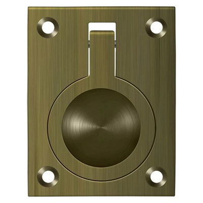 Deltana FRP25U5 Flush Ring Pull; 2-1/2" x 1 7/8"; Antique Brass Finish