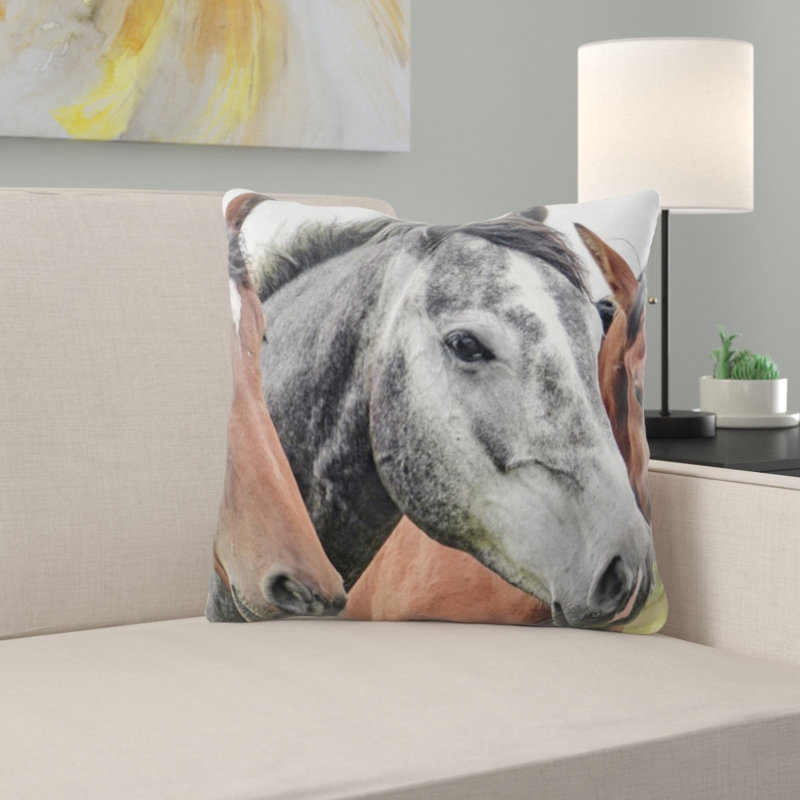 Coussin en chevaux