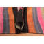 Tapis kilim à rayures vibrantes 5 x 9 avec motifs tribaux