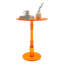 Table d'appoint 17,7 po en acrylique, table de bout ronde en spirale sculptée avec base stable pour le salon-599701385-599703392