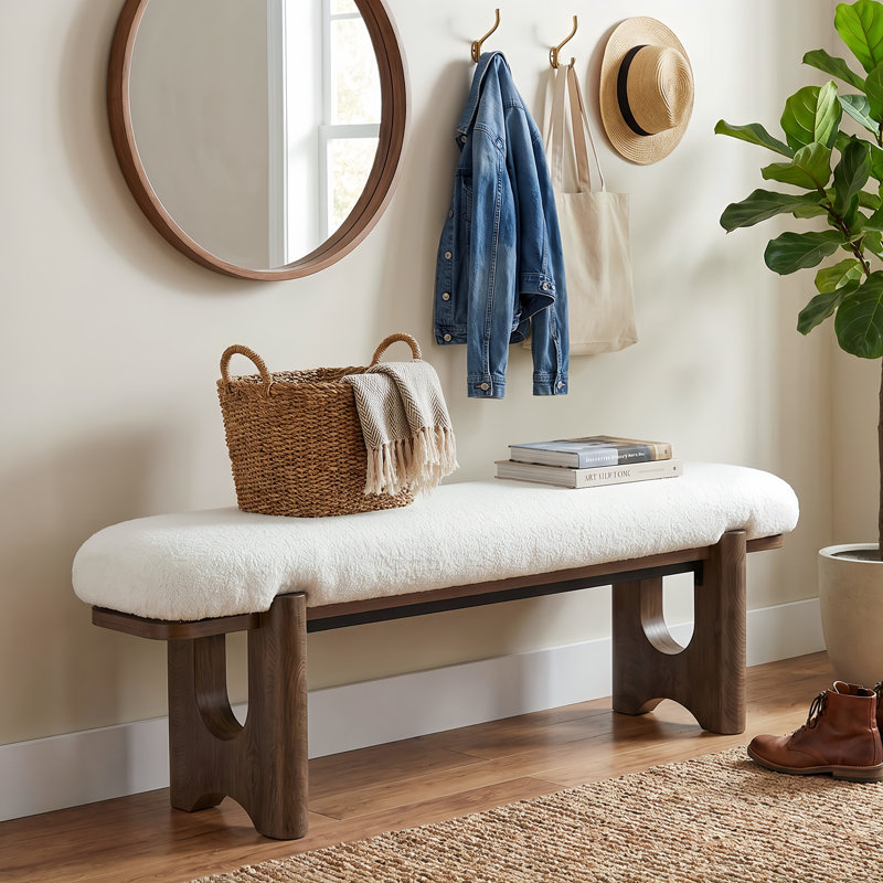 Banc d'appoint en bois 64 po pour entrée