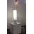 Internal Table Lamp - Chrome, White Linen Shade, Dimmer Switch