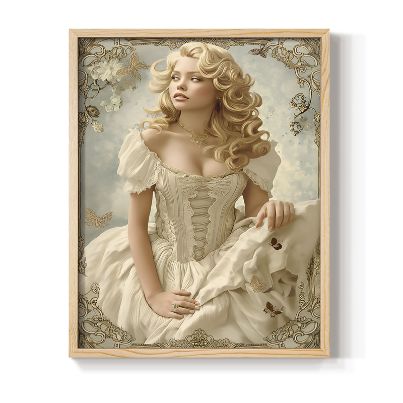 Reproduction encadrée WOMEN Series CECXLV III - bois massif, H 11 po x l 9 po