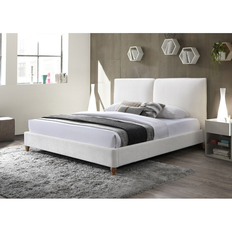 Sophianna Platform Queen Bed, RV King, Ivory/Natural