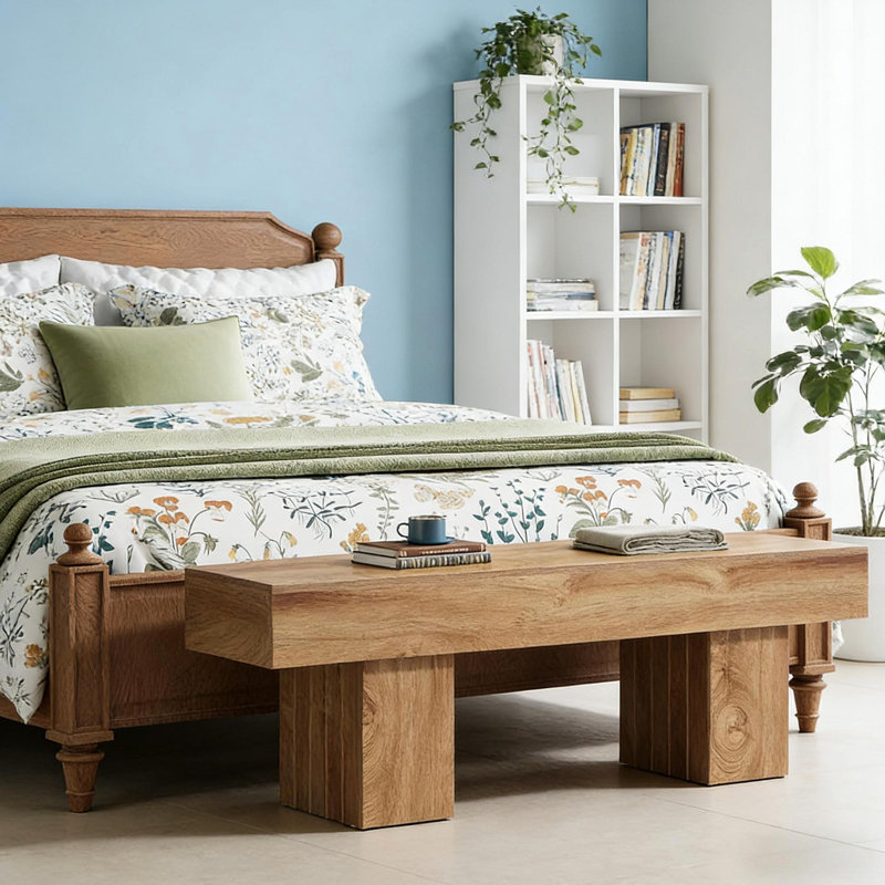 Modern End Of Bed Bench,Dining Bench,Stable Entryway Bench