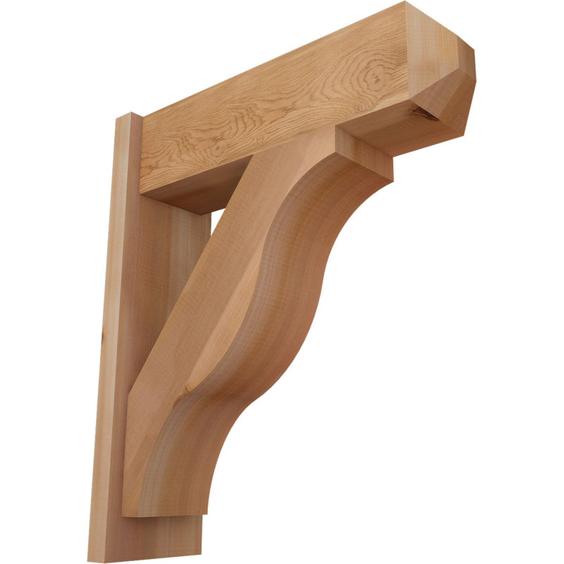 Funston Craftsman Rustic Wood Outlooker, 24" D x 28" H, 7 1/2" W Western Red Cedar (Smooth)