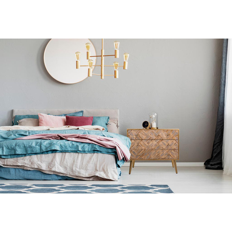 Mowbray 73cm W Solid Wood Bedside Table