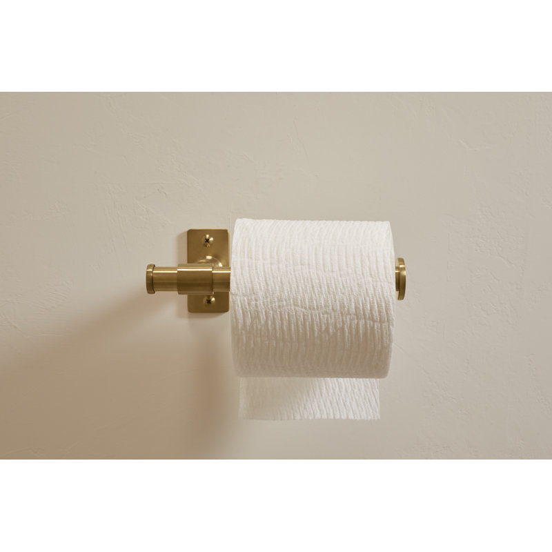 Castia by Studio McGee Toilet Paper Holder, Vibrant Brushed Moderne Brass