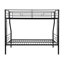 Lit superposé simple au-dessus d'un lit double, aucun sommier nécessaire, grand rangement sous le lit, assemblage facile